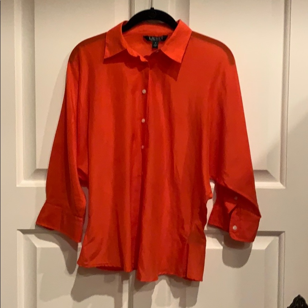 Cotton & Silk shirt by LAUREN, Size 6